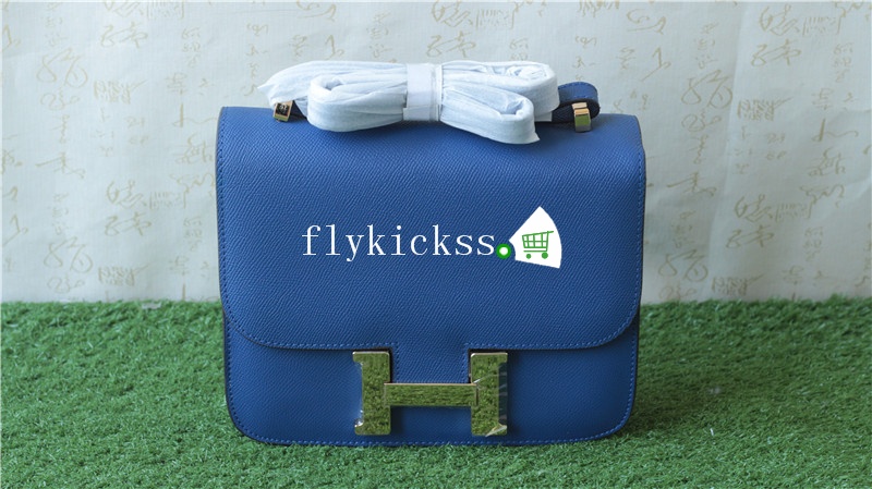 Hermes Blue Shoulder Bag 24inches